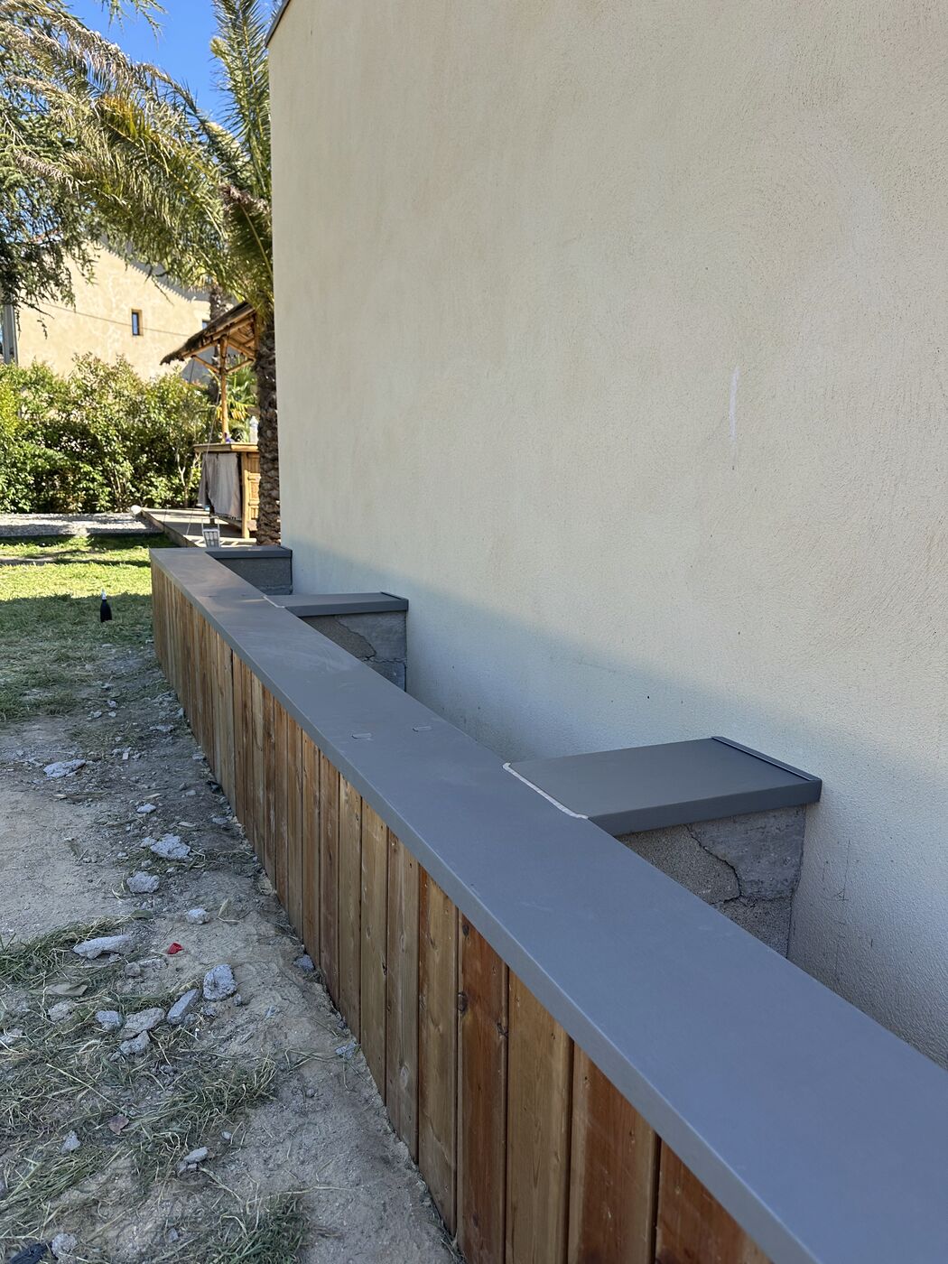 Couvertine zinc sur muret